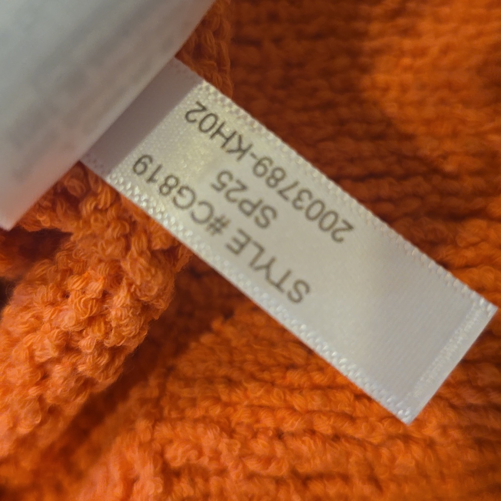 J.Crew Retail Marina sweater in textured cotton blend $118 Sunfire Coral XS - Picture 8 of 10